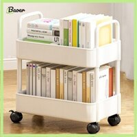 Giá thanh lý Kệ sách di động với 4 bánh 20lbs Giá lưu trữ dung lượng tải tối đa Lưu trữ tiện ích đa chức năng
