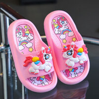 [Giá thấp lịch sử] Dép mùa hè trẻ em hình kỳ lân không trượt cho bé gái, dùng trong nhà tắm, dễ thương cho bé gái