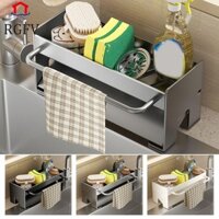 Giá thoát nước bồn rửa RGFV, Giá đỡ bọt biển bồn rửa nhỏ gọn bằng thép Carbon, Giá đỡ bọt biển chống gỉ đa chức năng Phòng tắm