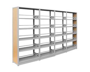 Giá thư viện 4 khoang 2 mặt có 5 tầng GS03G-4