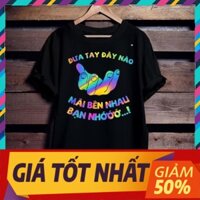 GIÁ TỐT- Áo Thun unisex Phản Quang Đưa Tay Đây Nào form rộng chất Cotton freesize cho nam và nữ-  PQ30 .