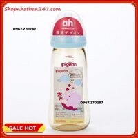 [Giá tốt] Bình Sữa Pigeon Nội Địa Nhật Cổ Rộng Nhựa PPSU 330ml - Chính hãng - chính hãng