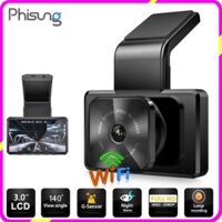 [GIÁ TỐT - CHÍNH HÃNG 100%] Camera hành trình gắn kính lái ô tô Phisung K10, màn hình LCD IPS 3 inch, tích hợp camera sa