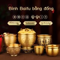 [GIÁ TỐT CHỌN MẪU] Baifu Đồng Trụ Đồng Thau Nguyên Chất Hình Trụ Cơm Dồi Dào Trang Trí Phòng Khách
