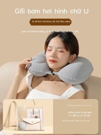 [GIÁ TỐT CHỌN MẪU] Bơm Hơi Gối Chữ U Đẩy Gối Cổ Máy Bay Ngủ Trưa Di Động Bảo Vệ Cổ Không Khí Gối Ch