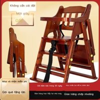 [GIÁ TỐT CHỌN MẪU] Ghế ăn trẻ em bằng gỗ nguyên khối, ghế ăn cho bé tại nhà, bàn ghế ăn gấp nhà hàn