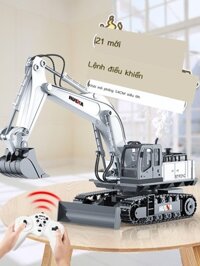 [GIÁ TỐT CHỌN MẪU] Huina hợp kim siêu lớn điều khiển từ xa đồ chơi máy xúc trẻ em mô phỏng máy xúc