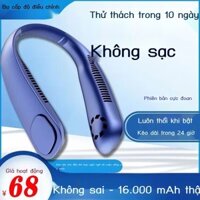 [GIÁ TỐT CHỌN MẪU] Quạt treo cổ không lá mới 16000mAh cực êm gió lớn sạc USB cho học sinh Quạt điện