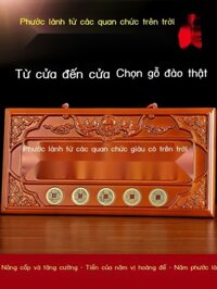 [GIÁ TỐT CHỌN MẪU] Tấm bảng phước lành chính thức của Thiên đường, mặt dây chuyền gỗ đào, cửa chạm
