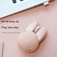 [GIÁ TỐT CHỌN MẪU]mofii đu quay tay M6 chuột không dây cô gái dễ thương câm thỏ thỏ máy tính xách tay văn phòng với chuộ