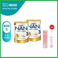 [GIÁ TỐT] Combo 2 lon Sữa dinh dưỡng công thức Nestlé NAN SUPREMEPRO 3 lon 800g