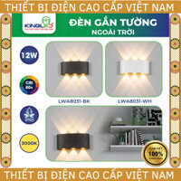 [GIÁ TỐT] ĐÈN gắn tường ngoài trời KINGLE, mã LWA8031, chống nước IP68, vỏ đen và trắng bằng nhôm đúc nguyên khối