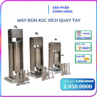 [Giá Tốt] Máy Đùn Xúc Xích, Lạp Xưởng, Máy Nhồi Lòng Dồi Máy Đùn Quay Tay 3l, 5l, 7l, Inox 304