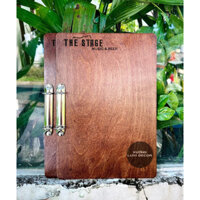 [GIÁ TỐT] Menu gỗ kẹp còng inox cho giấy size A4 - Xưởng Luxi Decor