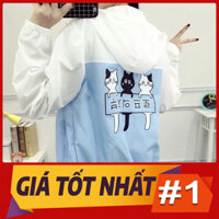 Giá Tốt Nhất ÁO KHOÁC DÙ M79 (3 Mèo Kitty - Kèm Ảnh Thật - Form M.L) - Được Đổi Size