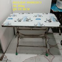 [Giá Tốt Nhât] Bàn Inox Chân Xếp Chữ Nhật