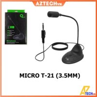 [Giá Tốt Nhất] Micro Đa Hướng Độ Nhạy Cao Kết Nối Jack 3.5 Microphone T-21 Dùng Cho PC, Laptop, Máy Tính