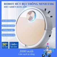 [GIÁ TỐT] Robot Hút Bụi Lau Nhà, Robot Hút Bụi, Lực Hút Mạnh, Điều Khiển Qua App. BH 1 Đổi 1 Mới Trong 7 Ngày - ES06
