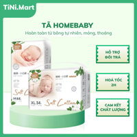 (Giá tốt ) Tã Bỉm HomeBaby nội địa Trung Size M44 dán/ L38// XL34// XXL32 quần 100% bông tự nhiên