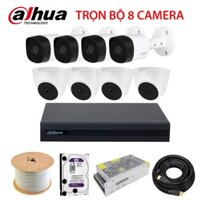 [GIÁ TỐT] Trọn Bộ Camera 8 Mắt Dahua 2.0MP Full HD Hỗ Trợ Hồng Ngoại Ban Đêm 20m Bảo Hành 24 Tháng Chính Hãng