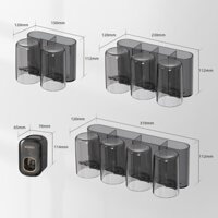 Giá treo bàn chải cắm 3 cốc hiện đại tặng kèm miếng dán Ecoco E2230