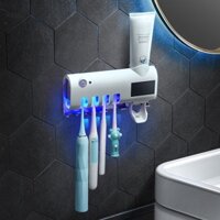 Giá treo bàn chải kem đánh răng thông minh tia UV diệt 99.9% vi khuẩn