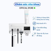 Giá treo bàn chải Kem đánh răng khử khuẩn tia UV công nghệ cao Châu Âu - Màu trắng