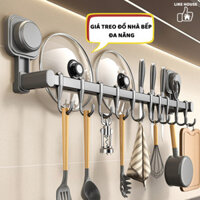 Giá treo đồ nhà bếp Giá để vung xoong nồi nắp nồi Móc treo đồ hút chân không nhà tắm LIKE-MTD05