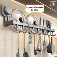 Giá treo đồ nhà bếp Giá để vung xoong nồi nắp nồi Móc treo đồ hút chân không nhà tắm LIKE-MTD05
