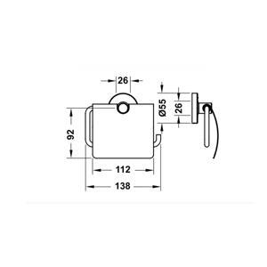 Giá treo giấy vệ sinh Hansgrohe Logis 580.61.341