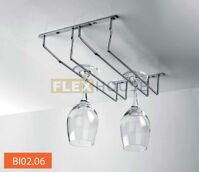 Giá treo inox ly rượu đôi Garis BI02.06