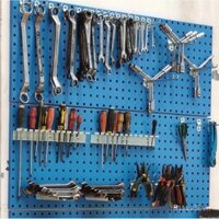 Giá treo khăn bằng bảng đục lỗ, giá treo khăn, giá treo cờ lê, dụng cụ phần cứng, bảng treo, dụng cụ sửa chữa ô tô, giá treo tường lỗ vuông