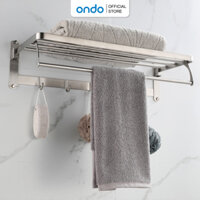 Giá treo khăn đa năng gắn tường nhà tắm inox 304 Ondo kệ gắn tường để quần áo đồ dùng phòng tắm