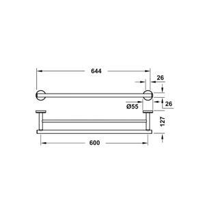Giá treo khăn đôi Hansgrohe Logis 580.61.311
