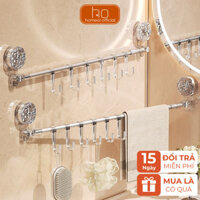 Giá Treo Khăn Mặt Cốc Hút Chân Không Điều Chỉnh Thu Gọn Ngắn Dài , Thanh Treo Dép Nhà Tắm Home Ơi