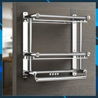 Giá Treo Khăn Nhà Tắm Inox 304 ,Kệ Treo Khăn Tắm 3 Tầng Lắp Đặt Dán Tường Tiện Lợi freeship 70k