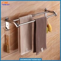 Giá treo khăn nhà tắm loại đôi, giá treo đồ nhà tắm đôi inox 304