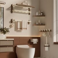 Giá treo khăn quả óc chó Merad Phòng tắm cao cấp Nhà vệ sinh Nhà vệ sinh Nhà vệ sinh Không thủng Kệ khăn tắm