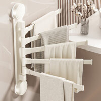 Giá treo khăn xoay cốc hút, 180° Giá đỡ khăn có thể gập lại, Kệ khăn tắm treo tường cho nhà vệ sinh phòng tắm