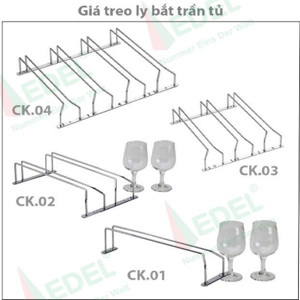 Giá treo ly bắt trần tủ Edel CK.03
