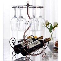 Giá treo ly rượu vang để bàn - Kệ để chai rượu vang