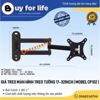 Giá treo màn hình xoay đa năng model  CP102 17 - 32 inch -  Xoay trái/phải 180độ -