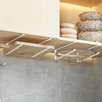 Giá treo nắp nồi dưới tủ không cần khoan, giá treo sáng tạo gắn tường để lưu trữ thớt, tổ chức treo nhà bếp