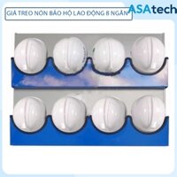Giá treo nón bảo hộ lao động 8 nón QT-BBH01-A8, Giá treo nón 8 ngăn