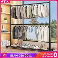 Giá treo quần áo 2 tầng Giá treo tiện ích Đồ Đa Năng Xào đồ treo quần áo Mẫu Mã Kích Thước Màu Sắc Kệ Treo Quần Ao