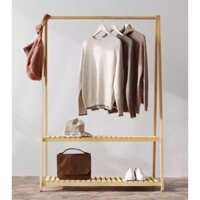 Giá treo quần áo 2 tầng gỗ thông nhập khẩu