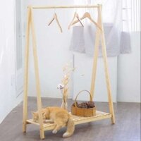 GIÁ TREO QUẦN ÁO CHỮ A GỖ THÔNG HÀN QUỐC - KIỂU DÁNG TỐI GIẢN CHẮC CHẮN CHỐNG ẨM MỐC - DECOR PHÒNG KỆ GỖ CHỮ A 1 TẦNG