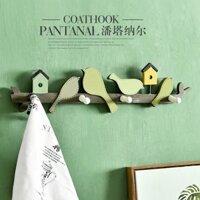 Giá treo quần áo gắn tường phong cách vintage hình đàn chim