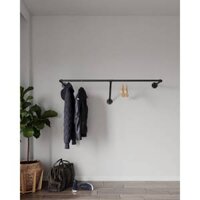 Giá Treo Quần Áo Gắn Tường Chất Liệu Ống Thép Mạ Kẽm Phong Cách Vintage SPP063