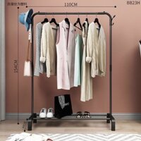 Giá Treo Quần Áo Kệ Treo Quần Áo Kim Loại Đơn Giản Chắc Chắn Tiện Lợi 2 Giàn Phơi 1-2 Tầng